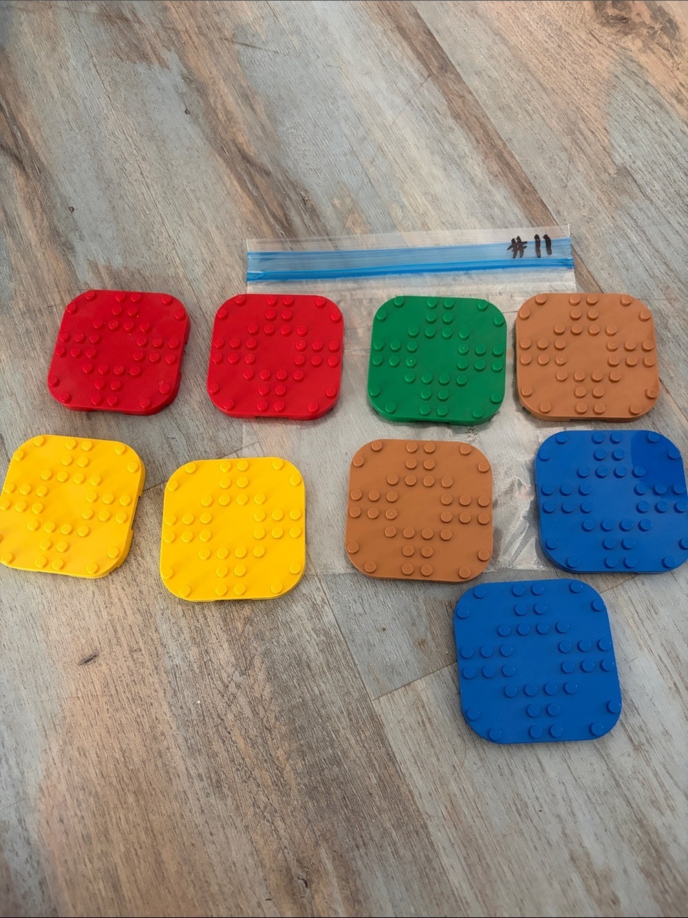 LEGO Plates LOT Pieces Baseplates 8x8 round edge lot of 9